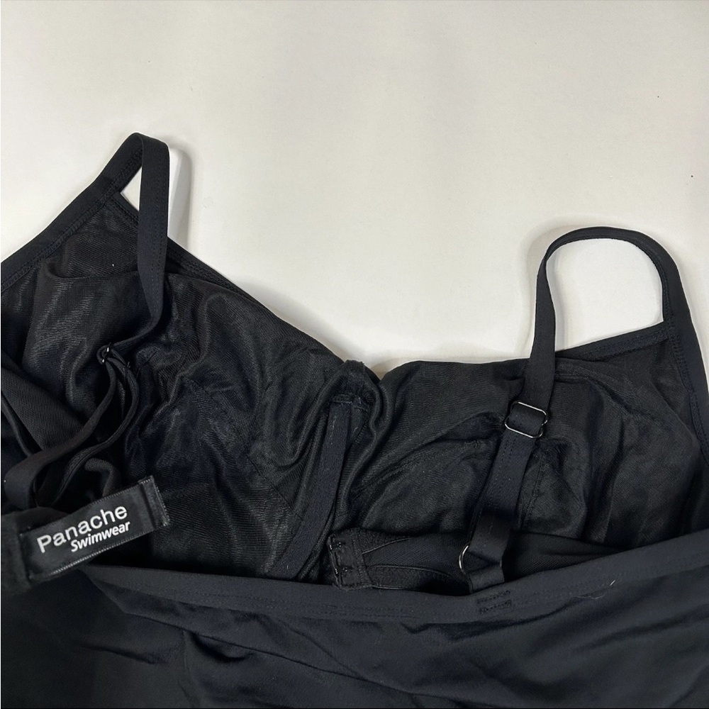 Panache Swim 40F 40DDD Tankini Top Anna SW0501 Black Unlined Underwire #1742 - Picture 7 of 9